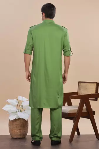 Arruga stylish cotton satin pathani salwar set