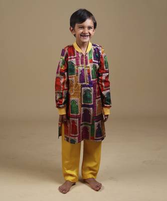 Multicolor bomber kurta with pyjama 1