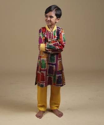 Multicolor bomber kurta with pyjama 2