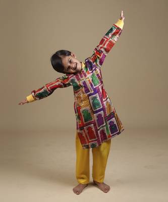 Multicolor bomber kurta with pyjama 3