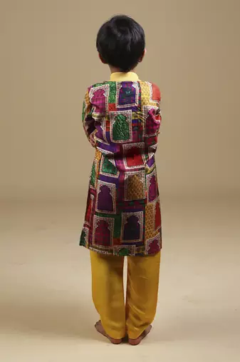 Multicolor bomber kurta with pyjama