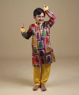 Multicolor bomber kurta with pyjama 5