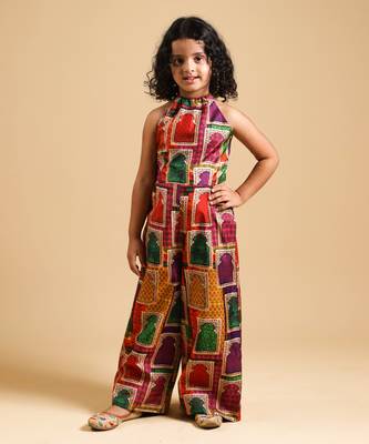 Multicolor halter neck jumpsuit 1