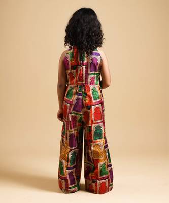 Multicolor halter neck jumpsuit 4