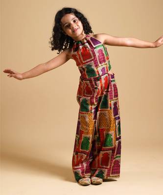 Multicolor halter neck jumpsuit 5