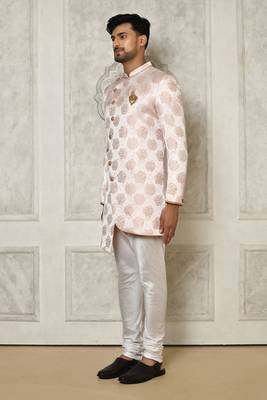 Rose gold indo western with  pattern work 4