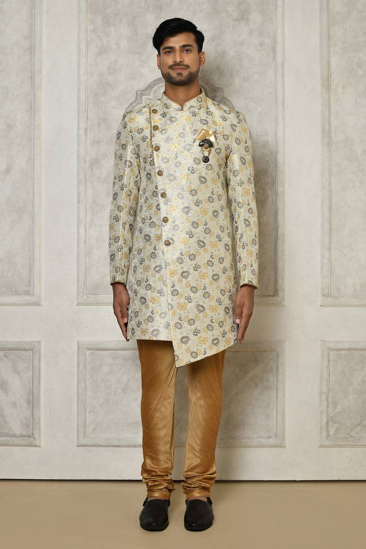 Rose gold indo western with  pattern work