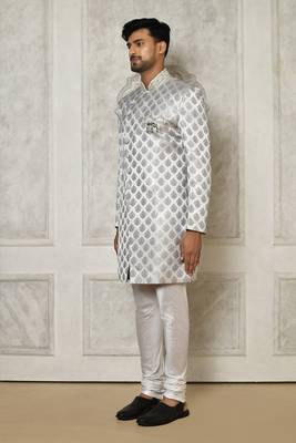 Grey indo western with  hand work 2