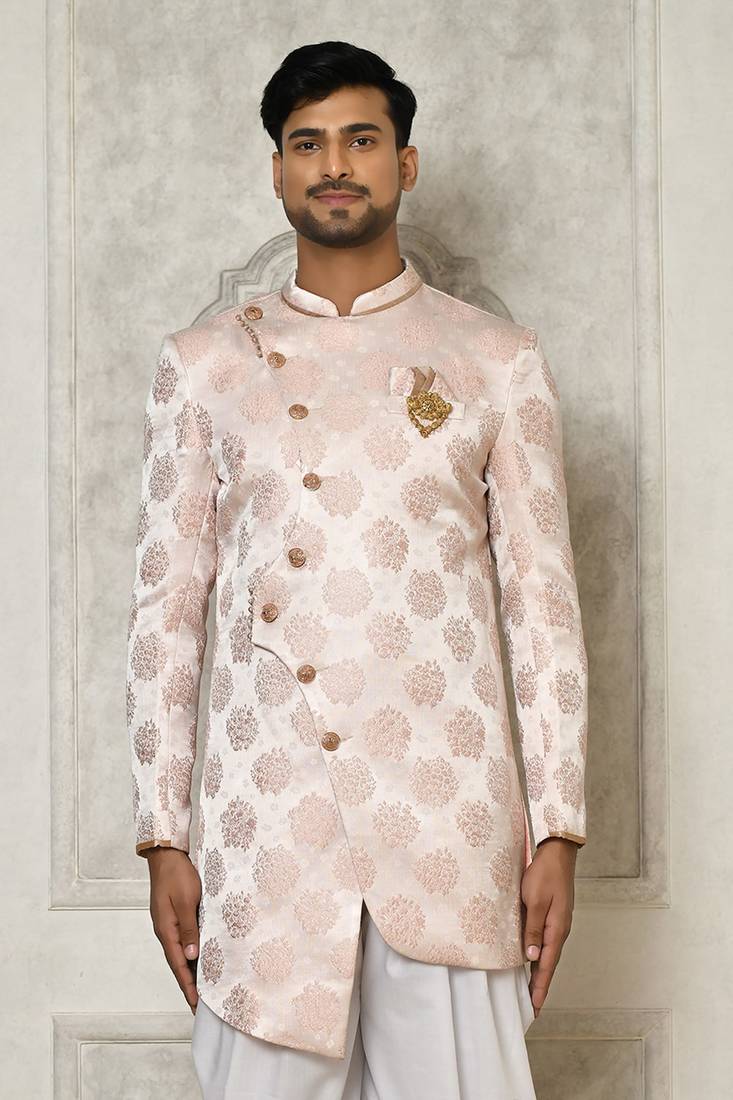 Rose gold indo western with  pattern work