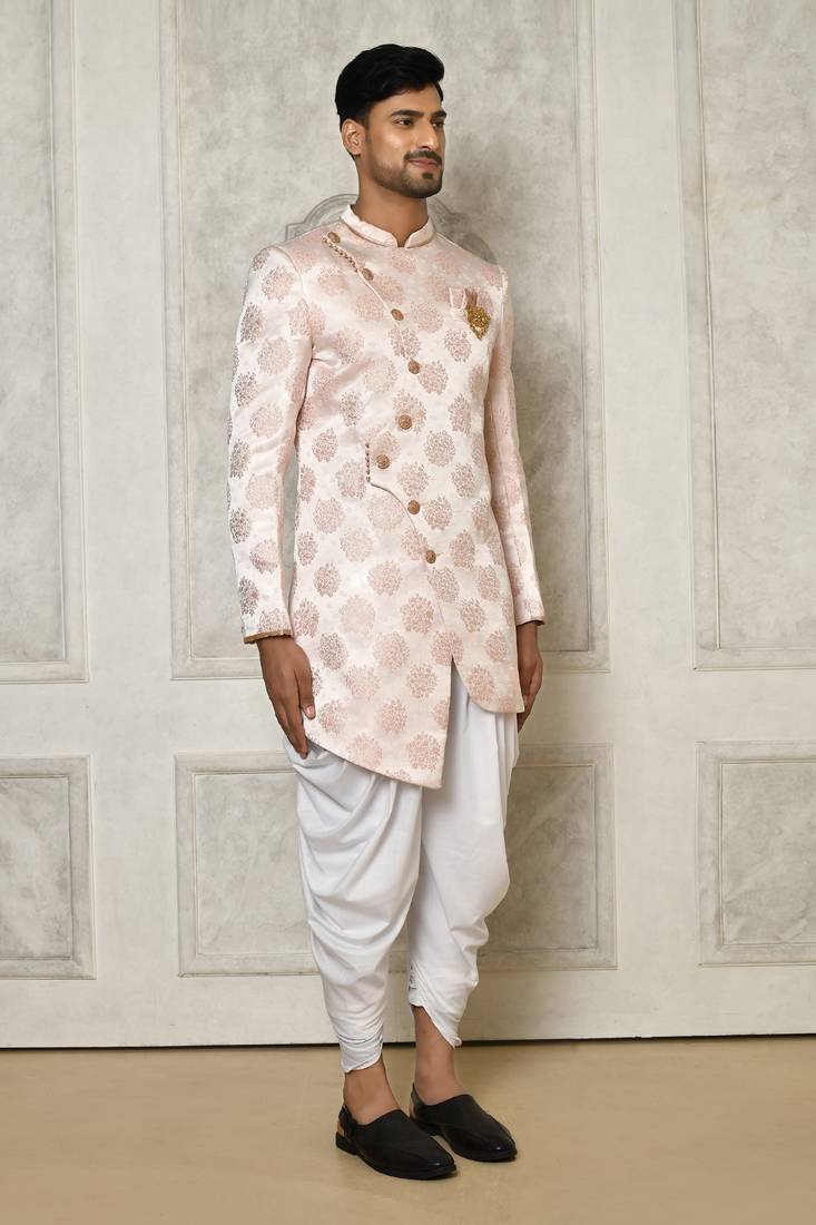 Rose gold indo western with  pattern work