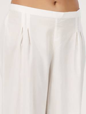 white herum cotton pant elasticated waist regular fit trouser 3