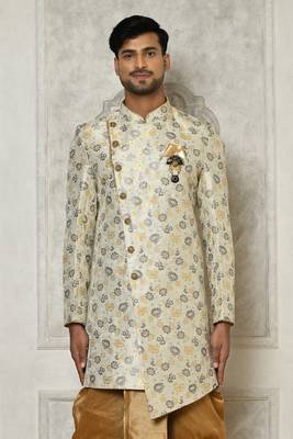 Grey indo western with  pattern work 2