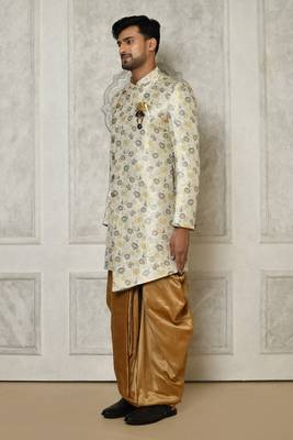 Grey indo western with  pattern work 4