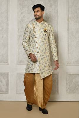 Grey indo western with  pattern work 5