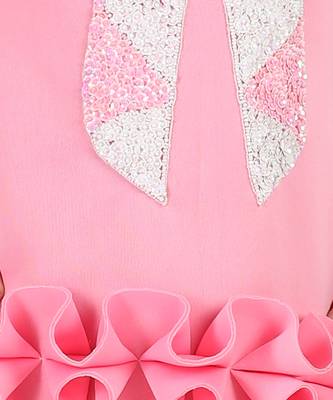 Pink dress with tulles n hand embroidery 2