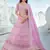 Pink Georgette Lehenga Choli with Organza Dupatta