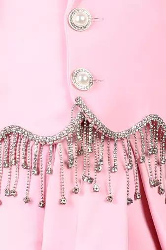 Pink coord set with tassels