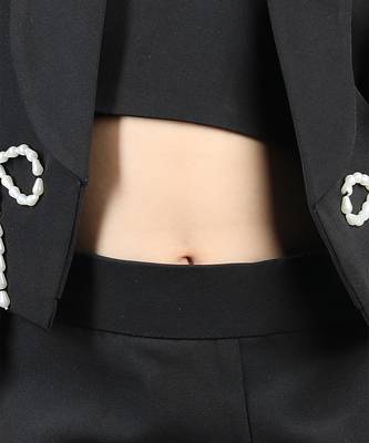 Black coord set with bow detailing 2