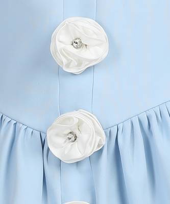 Ice blue dress with 3d flowers 2