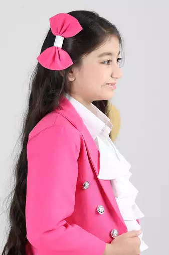 Hot pink two piece set with button detailing