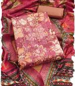 women's pink modal cotton salwar suit dress material