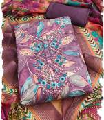 women's purple modal cotton salwar suit dress material