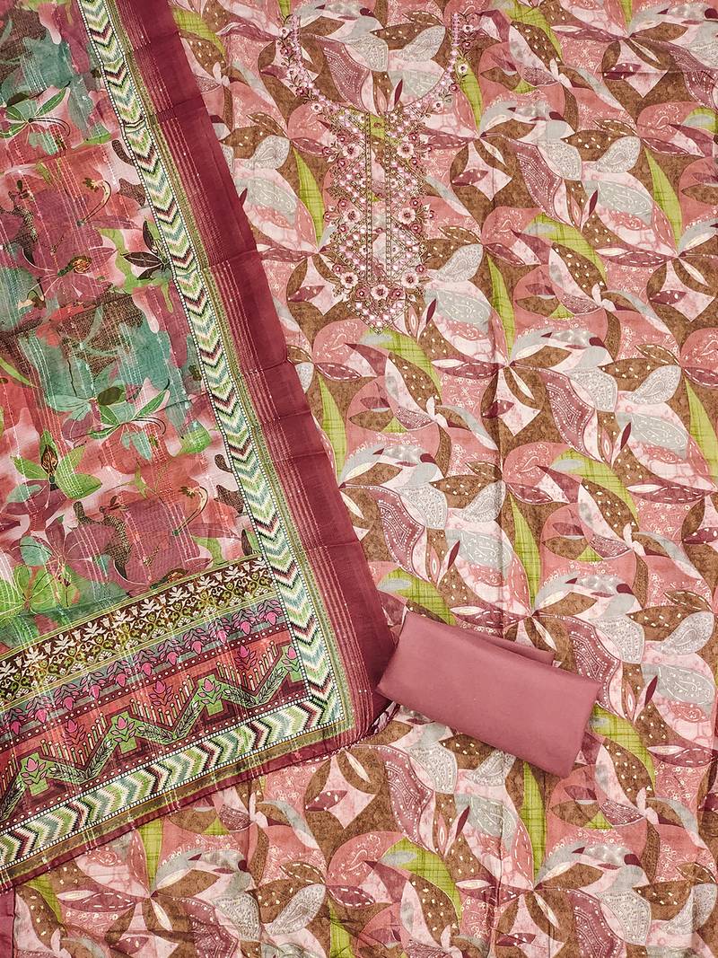 women's maroon modal cotton salwar suit dress material