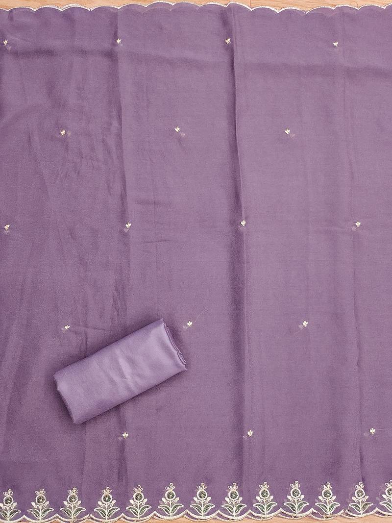 women's purple georgette salwar suit dress material