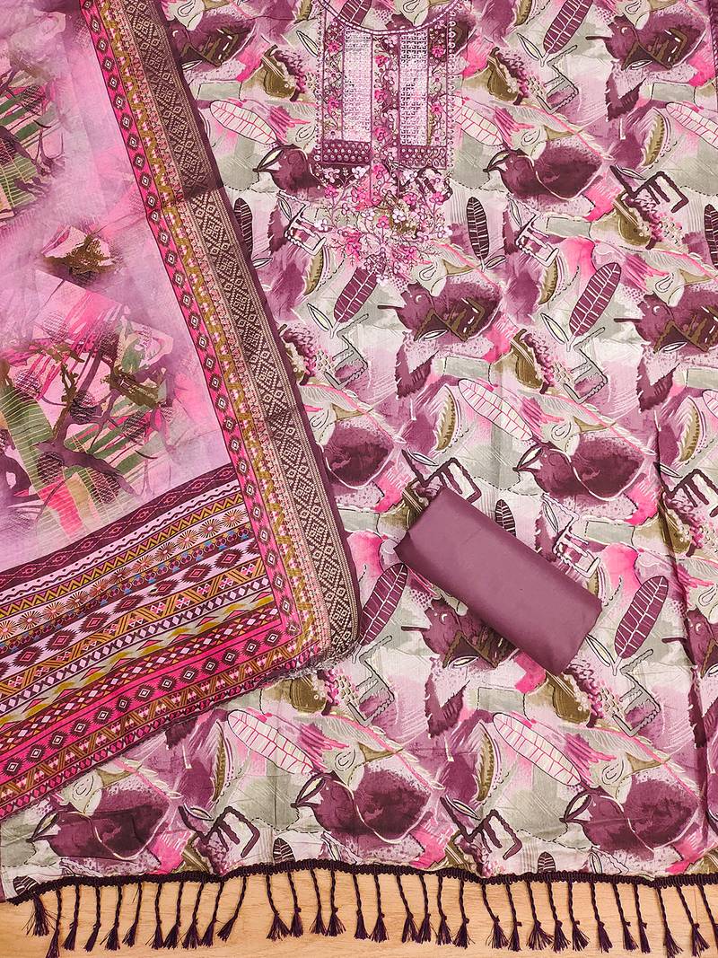 women's burgandy modal cotton salwar suit dress material