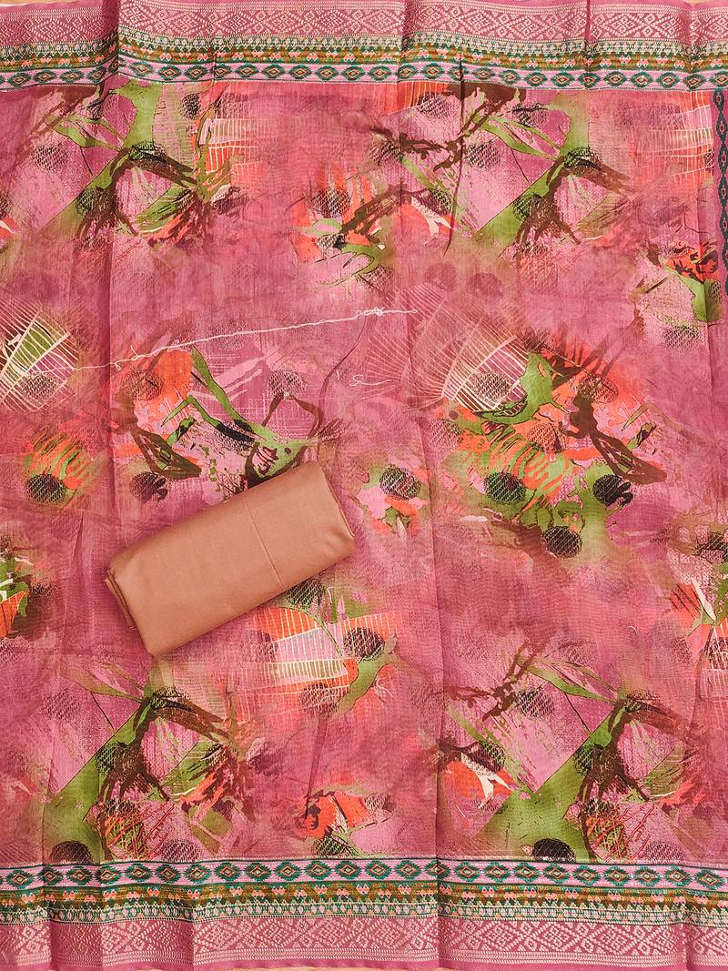 women's pink modal cotton salwar suit dress material