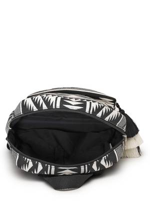 geomat black & white fret jacquard cotton backpack 7