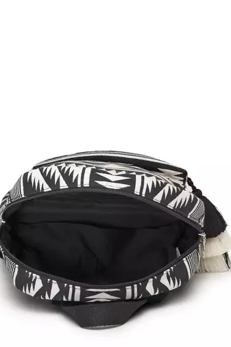 geomat black & white fret jacquard cotton backpack