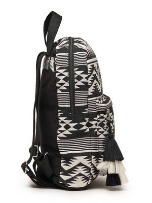 geomat black & white fret jacquard cotton backpack 10