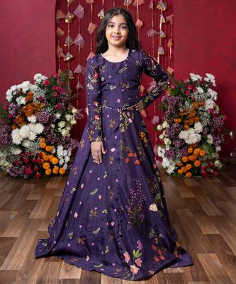 A stunning floral-printed peplum top with a matching lehenga for a regal yet trendy look! 1