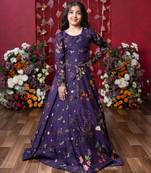 A stunning floral-printed peplum top with a matching lehenga for a regal yet trendy look!