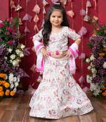 A stunning embroidered lehenga set for your little one's festive sparkle!
