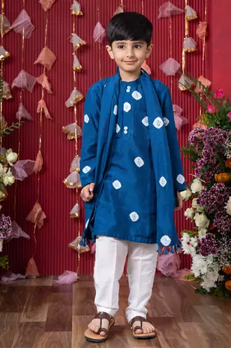 Premium blue ethnic kurta set for boys