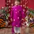 Vibrant magenta kids' festive kurta set