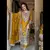Mustard chinnon silk heavy embroidery sequins work kurta set