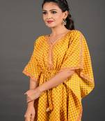 All over floral printed kaftaan
