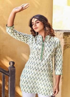 Cotton block printed top and pants 5