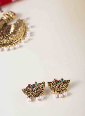Antique Gold-Plated Temple Tali Mangalsutra Set 3