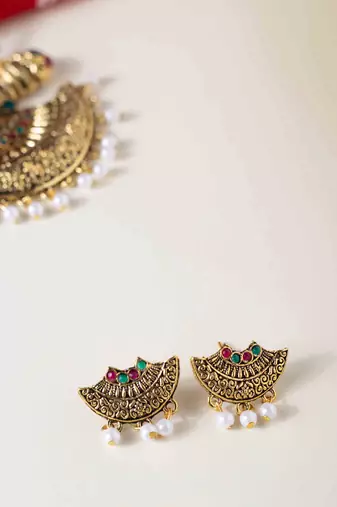 Antique Gold-Plated Temple Tali Mangalsutra Set