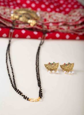 Antique Gold-Plated Temple Tali Mangalsutra Set 4