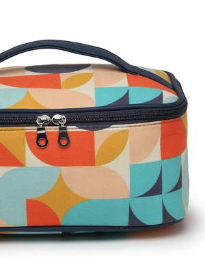 peppy navy & multi abstract digital printed polycotton travel accessory bag 7