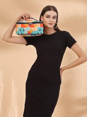 peppy navy & multi abstract digital printed polycotton travel accessory bag 8