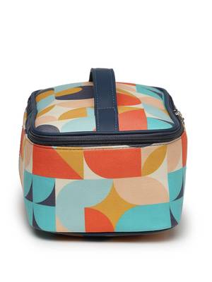peppy navy & multi abstract digital printed polycotton travel accessory bag 9