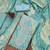 Women's blue organza handwork unstitched dress material