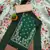 dark green cotton embroidered unstitched dress material