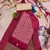 magenta cotton embroidered unstitched dress material
